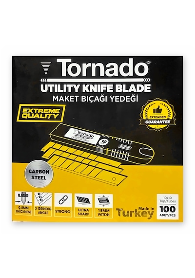 Tornado 18mm Maket Bıçağı Yedeği 100 Adet