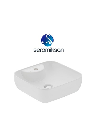 Seramiksan Form Batarya Delikli Lavabo Kare 42 CM