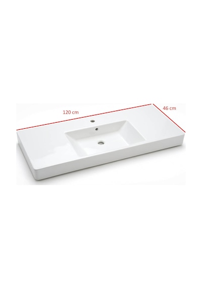Ideal Standard - Plain Ortadan Hazneli Dolap Uyumlu Lavabo 120 Cm Beyaz - Z258101-