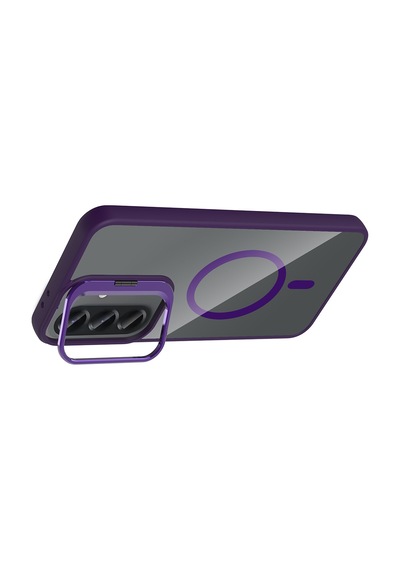 Gpack Samsung Galaxy Uyumlu A57 Kılıf Etro Standlı Araç Tutucu Özellikli Kamera Lens Koruyucu  Mor
