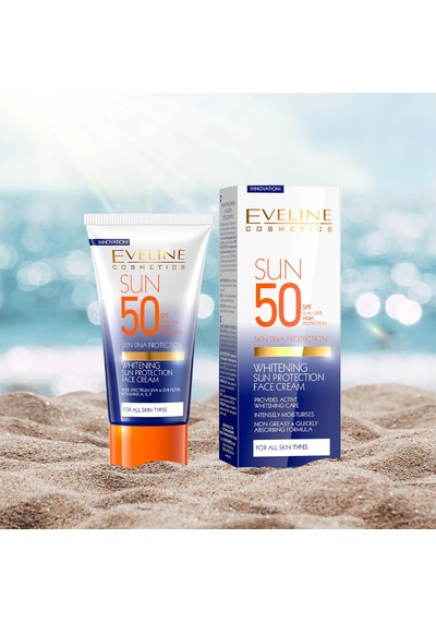 Dermaplus MD Eveline Beyazlatıcı ve Güneş Koruyucu Yüz Kremi SPF50+ 50 G