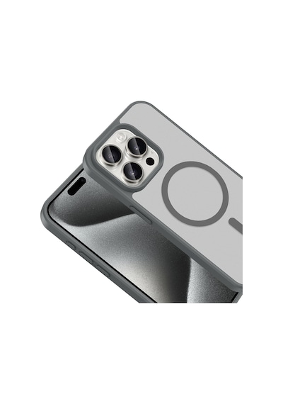 İphone 15 Pro Kılıf Magsafe Kamera Korumalı Mat Parmak İzi Tutmayan Grlpro Mavi