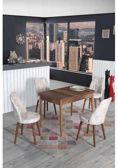 4 Kişilik Sabit Masa- Sandalye Takımı 70 x 110 Cm Mutfak Masası Takımı Yemek Masası Masa Takımı 4 Kişilik Sabit Masa- Sandalye Takımı 70 x 110 Cm Mutfak Masası Takımı Yemek Masası Masa Takımı