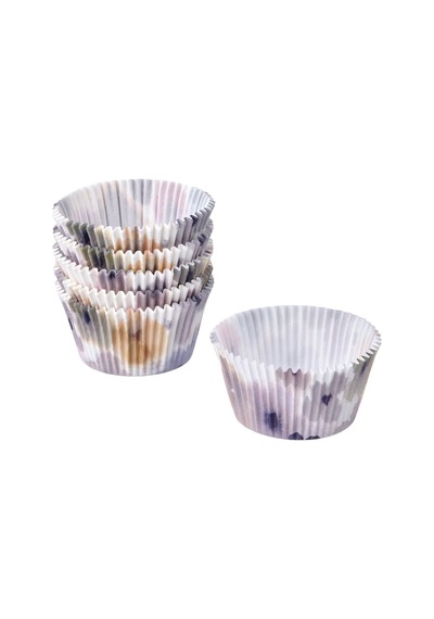Muffin Kağıdı, Çiçek Desenli-çok Renkli, 65 Adet Açık Gri