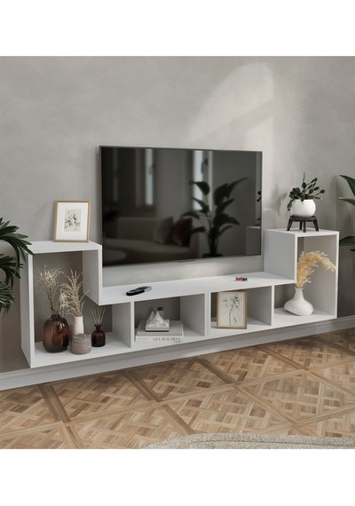 Bofigo Çok Amaçlı Fonksiyonel Tv Ünitesi Raflı Tv Sehpası Televiz Bofigo Çok Amaçlı Fonksiyonel Tv Ünitesi Raflı Tv Sehpası Televiz