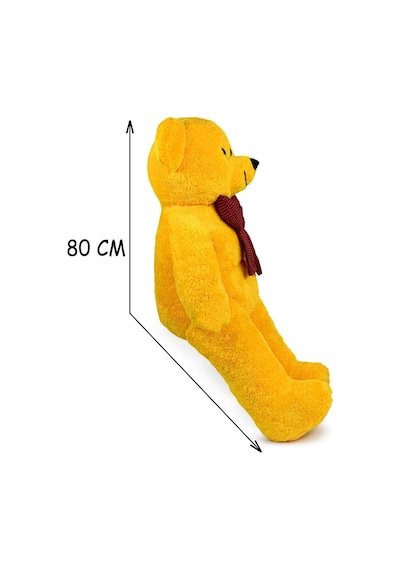 80 Cm Dev Pelüş Ayıcık,papyonlu Ayı,sevgiliye Hediye Ayıcık,büyük Boy Ayı Sarı