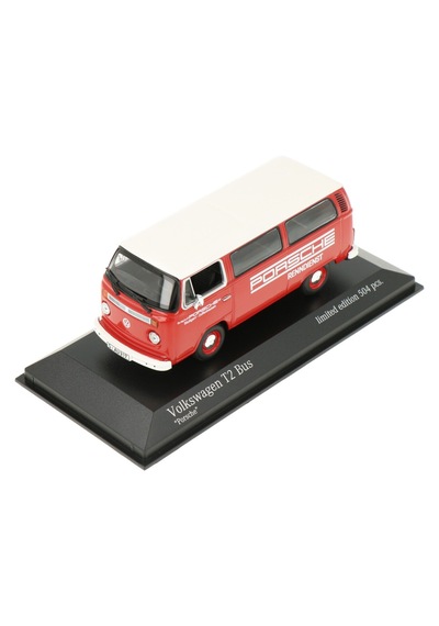 1:43 Ölçek Minichamps 1972 Volkswagen T2 Bus Porsche Renndienst Diecast Metal Minyatür Model Araba 10cm