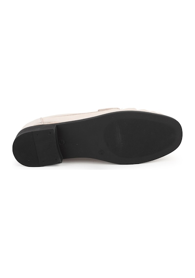 Mamma Mia Kadın Loafer Günlük Simli Metalik Slip-on Klasik Anne Ayakkabısı 26y-7365 Krem
