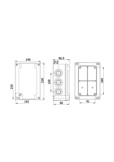 METE ENERJİ 40204005 140X210X90 Termoplastik Buat Gri