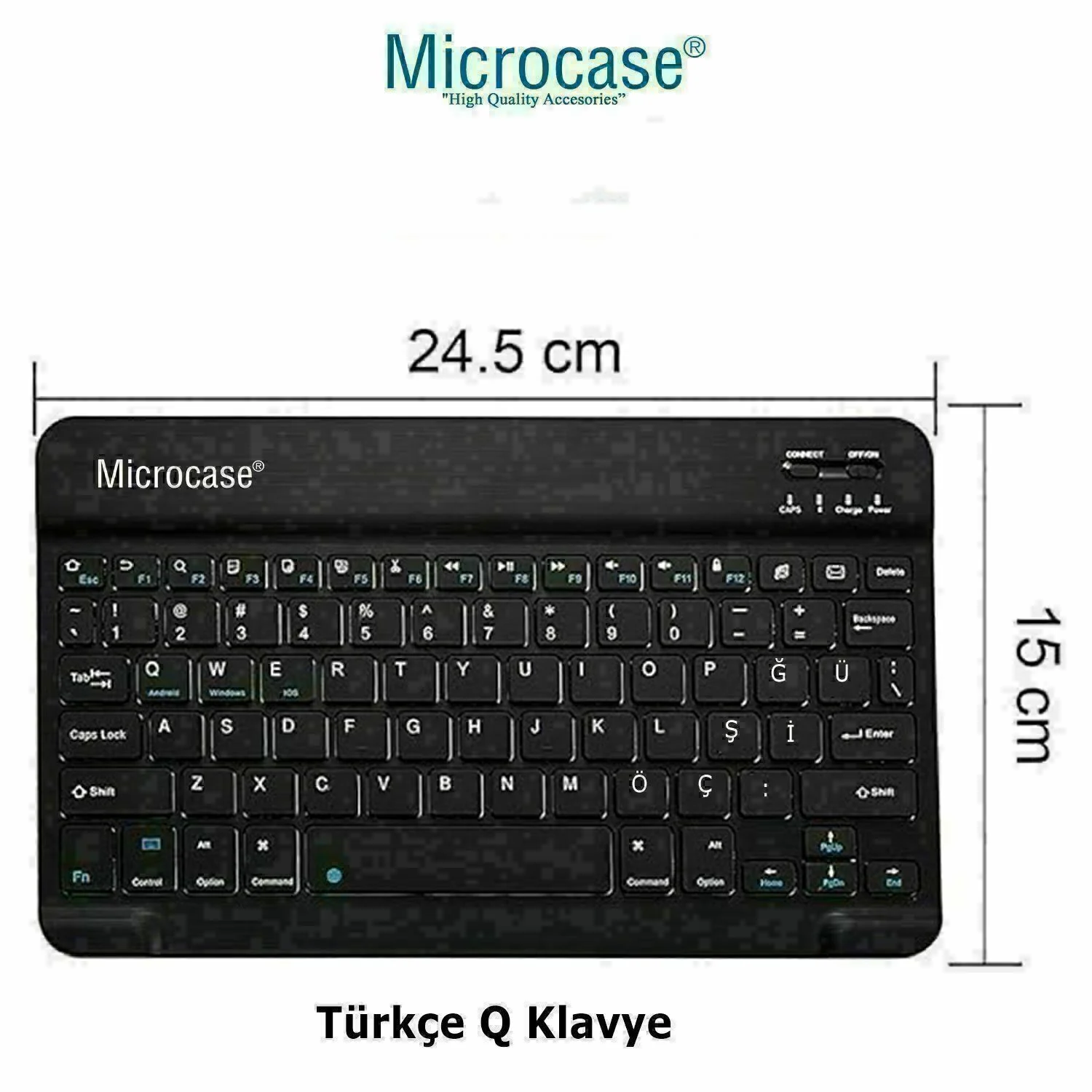 Microcase Honor Magicpad 4 12.3 İnch İle Uyumlu Tablet İçin Türkçe Bluetooth Klavye+mouse+tablet Standı-siyah Al8126 Diğer