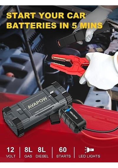 Avapow A28 3000a 23800mah Jump Starter Taşınabilir Akü Takviye Kiti