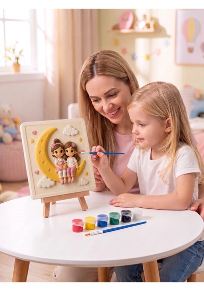 15x15 Ayda İki Çocuk Taş Boyama Seti Çocuk Ve Yetişkin Hobi Kiti