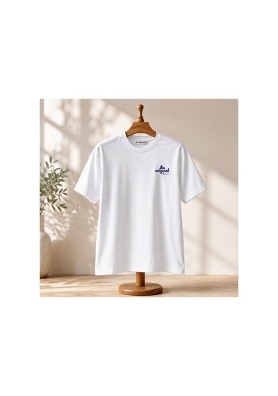 Me Selection The Original Tasarım %100 Pamuk Unisex Basic Tişört Beyaz