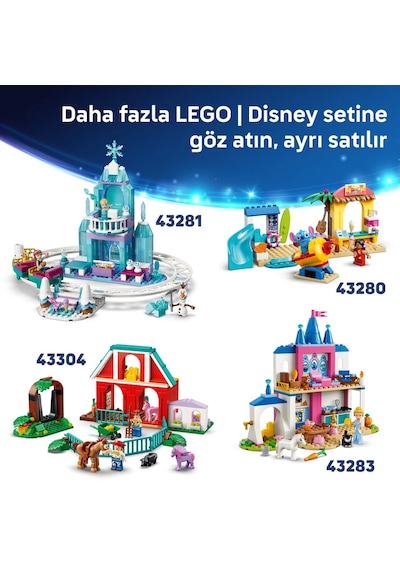 LEGO® ǀ Disney Moana Köy Evi ve Tekne 43282 – 4 Yaş ve Üzeri Çocuklar için 3 Karakter İçeren Oyuncak Yapım Seti (85 Parça)