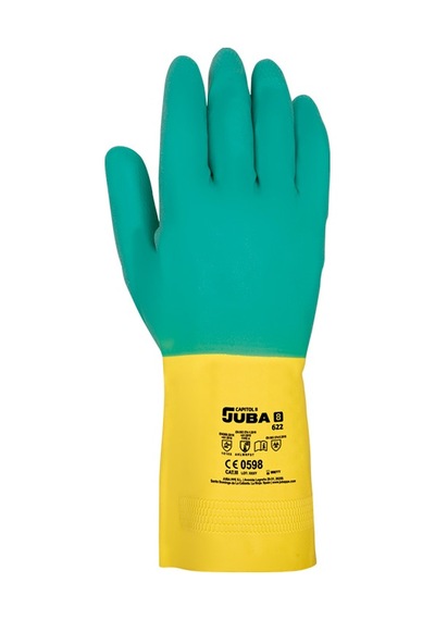 Juba 622 Desteksiz Çift Renkli Latex Eldiven Siyah