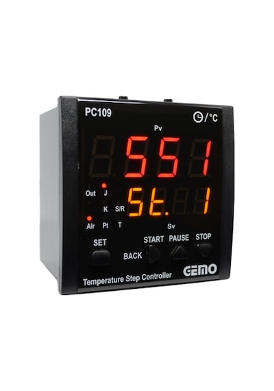 Gemo Pc109-230vac-r ,96x96mm 110v..220vac Pt100/tc Kontak-2a2k Adım Isı Kontrol