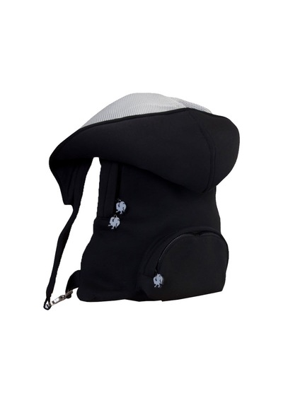 Morikukko Black Basic Grey Çıkabilir Kapüşonlu Sırt Çantası