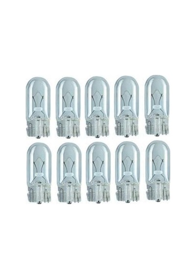 12v 5w W5w T10 Dipsiz Ampul, 10 Adet Paket