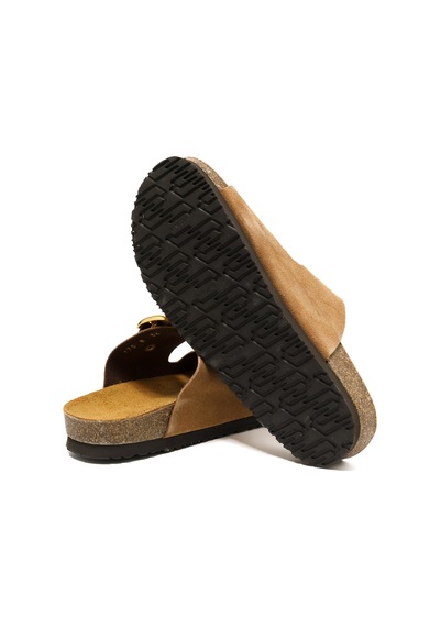 Terlik Kadın 17d8 Frau Velour-s Terra Brown Terra