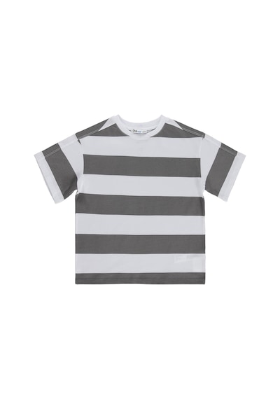 Civil Boys Basic Çizgili 10-13 Yaş Tişört - Gri