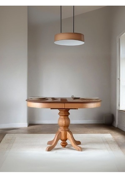 Rika Baba Ayak Oval Açılır Masa 70x110 Natural