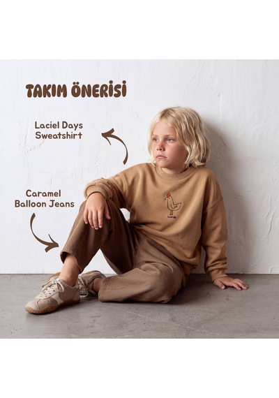 Laciel Prs Caramel Balloon Çocuk Jeans Kahverengi