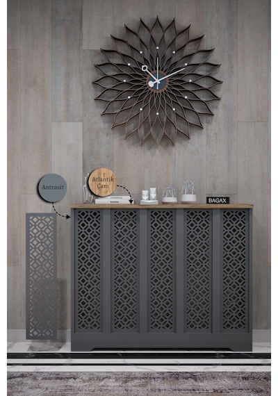 Dekoratif Petek Dolabı Kalorifer Peteği Kapatma Ünitesi Modern Tasarım İç Ölçü 96 Cm Dış Ölçü 100 Cm Petek 96 Antrasit Üstü Çam D4 Dekoratif Petek Dolabı Kalorifer Peteği Kapatma Ünitesi Modern Tasarım İç Ölçü 96 Cm Dış Ölçü 100 Cm Petek 96 Antrasit Üstü Çam D4