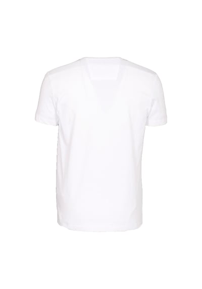 Erkek Tişört Bisiklet Yaka Beyaz Slim Fit Baskılı T-shirt Ncs Jeans 1228-beyaz Beyaz