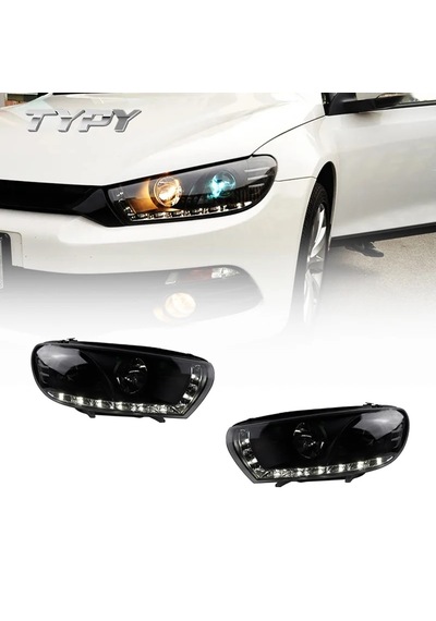 Volksvagen Scirocco 2010-2011 Siyah Sonar Ledli Ön Far