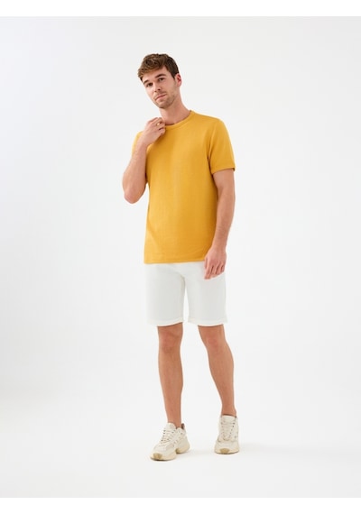 Regular Fit Erkek Tshirt K.kol Safran