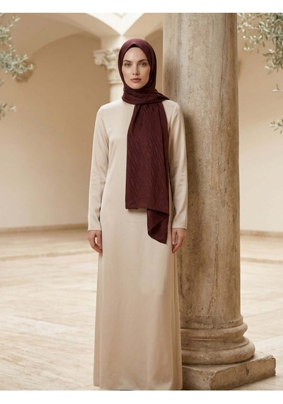 Camellia Scarfs İtalyan Jakar Şal Dalga Desen Mürdüm - Çarpıcı Ve Lüks Stil