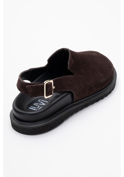 Luvishoes Luvi Shoes Laby Kahverengi Süet Hakiki Deri Kadın Sandalet Kahverengi