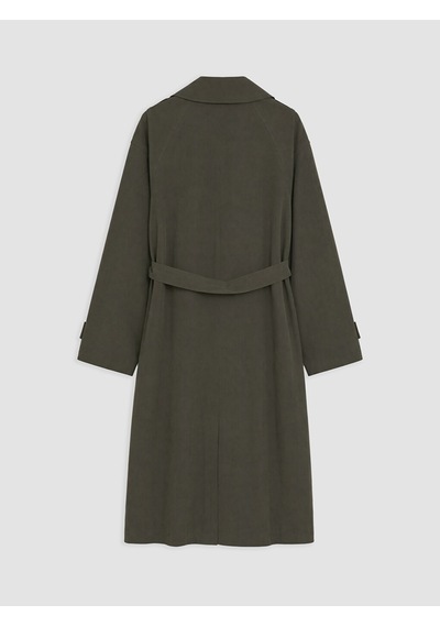 Lcw Modest Haki Kuşaklı Kadın Gabardin Trençkot