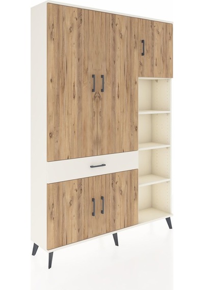 Arges Dolap 10 Raflı Tek Çekmeceli 5 Kapaklı 132x30x195 Aytaş... Aytaşı