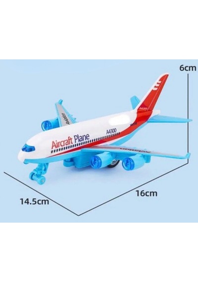 16 Cm Friksiyonlu Sivil Yolcu Hava Aracı Replikası - Mini Yolcu Hava Taşıtı Modeli, Öğretici Çocuk Maketi
