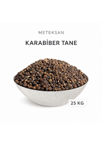 Meteksan Karabiber Tane 25 Kg - Gıda Tipi - İthal