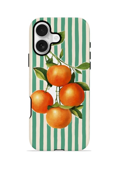 Apple iPhone Uyumlu 17 Vorian Çift Katmanlı Magsafe Kılıf Italian Orange Orchard