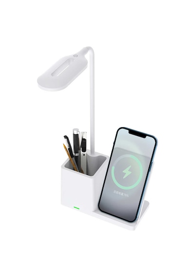 S-link SL-M9054 Beyaz TypeC 10W Kablosuz Şarj Cihazı Kalemlikli