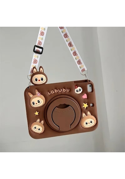 Apple Uyumlu iPad, Air 1 9.7" Kılıf Cute Dolls Standlı Eğlenceli 3d Karekterli Çocuk Kılıfı A1474 A1475 A1476 Kılıf