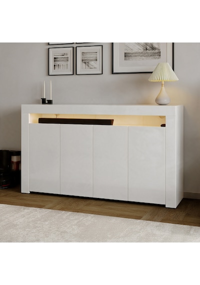 İnarch Dizayn Batı Led Işıklı Konsol Modern 4 Kapaklı Tv Konsolu - Tv Ünitesi Parlak Beyaz İnarch Dizayn Batı Led Işıklı Konsol Modern 4 Kapaklı Tv Konsolu - Tv Ünitesi Parlak Beyaz