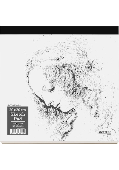 Deffter Da Vinci Sketch Pad Eskiz Defter 20x20 CM 140 G 50 Yapra