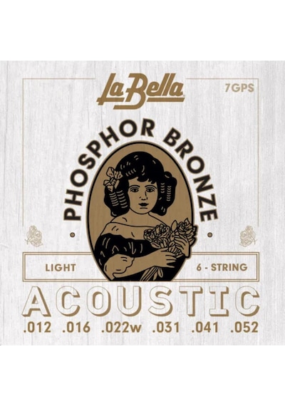 La Bella 7gps Phospor Bronze Akustik Gitar Teli 0.12 - 0.52