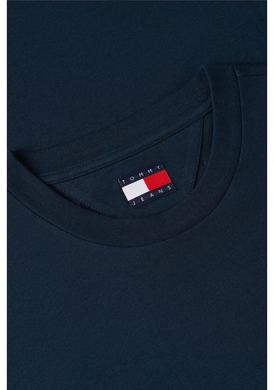 Tommy Hilfiger Tjm Dar Kesim Göğüs İmzalı Kısa Kollu Erkek Mavi T-shirt Dm0dm22538c1g Mavi