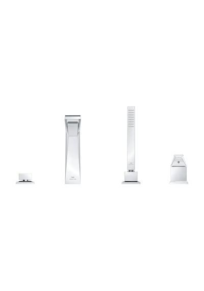 Grohe Allure Brilliant 29527000 4 Delikli Küvet Bataryası Gümüş