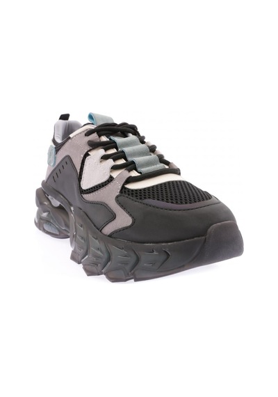 Dgn 70121-22y Kadın Bağcıklı Kalın Taban Sneakers Ayakkabı Siyah - Yeşil