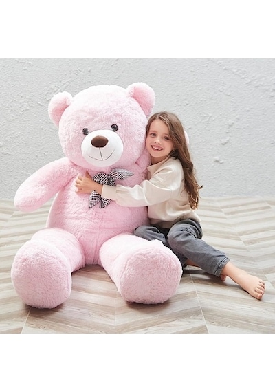 Peluş 120 Cm Papyonlu Sevimli Ayı - Sevgiliye Özel Hediye