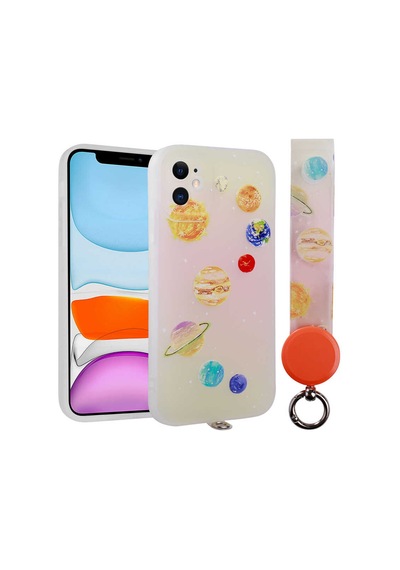 Zore İphone 11 Uyumlu Desenli El Askılı İpli Ogaa Arte Silikon Kılıf-no5