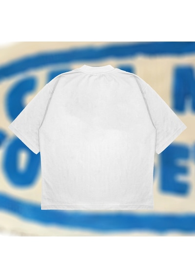 Tarzsokak Call Me If You Get Lost Oversize Unisex Pamuklu Nefes Alan Kalın Kumaşlı Beyaz