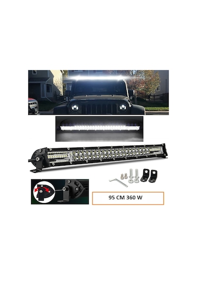 Off Road Led Bar Çift Sıra 95/80/65/50 Cm Seçenek Beyaz Sarı Mod