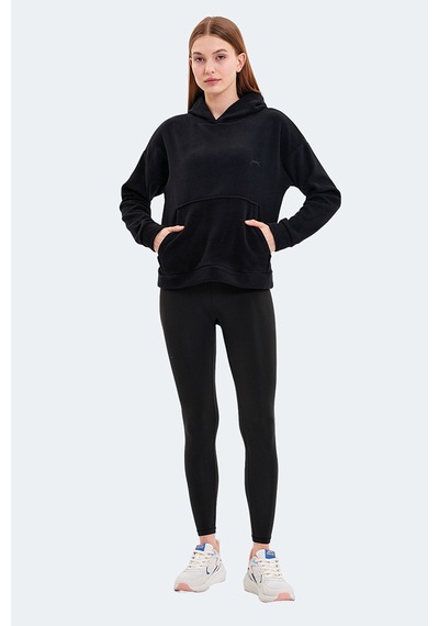 Slazenger Sassa 2 Li Set Kadın Siyah - Fuşya Sweatshirt Siyah - Fuşya